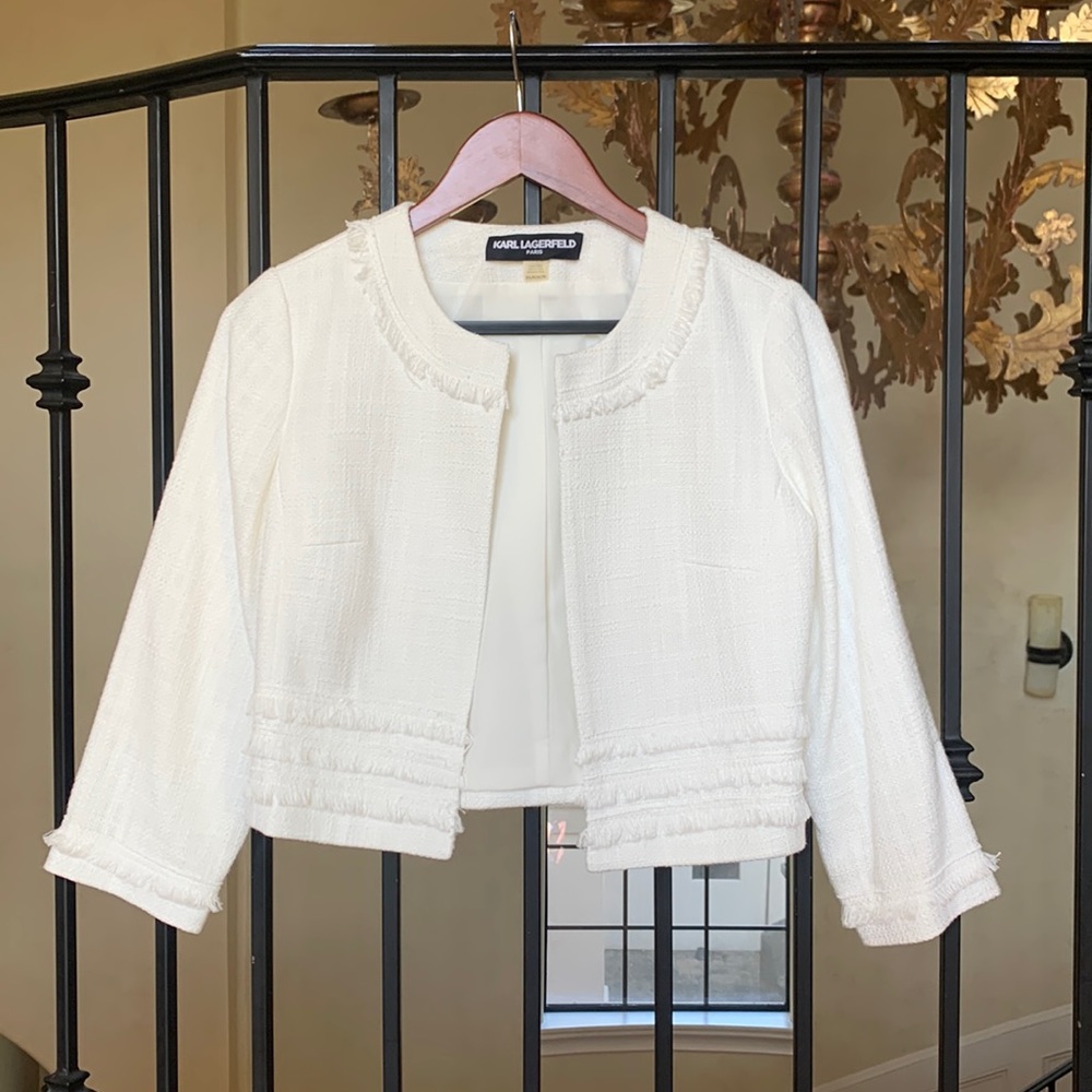 Karl Lagerfeld Jacket — Size: XS, Color: White
